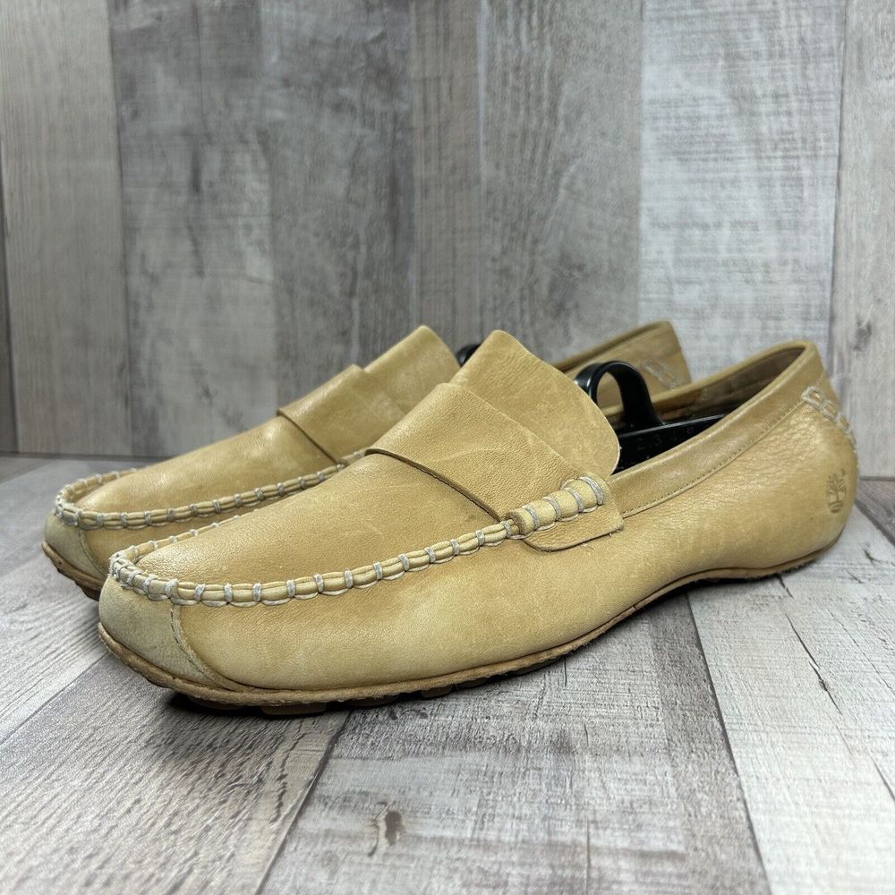 Timberland Women's Smart Comfort System Loafers Driving Shoes Slip On Tan Sz 8.5